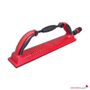 BOSSAUTO VERSTELBAAR SCHUURBLOK MET STOFAFZUIGING AANSLUITING, 70mm x 400mm.