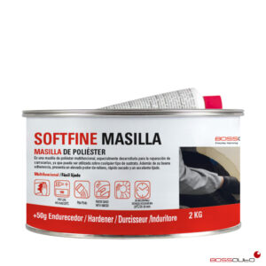 BOSSAUTO SOFT FINE MULTIFUNCTIONELE PLAMUUR, 2 KG, INCLUSIEF VERHARDER.